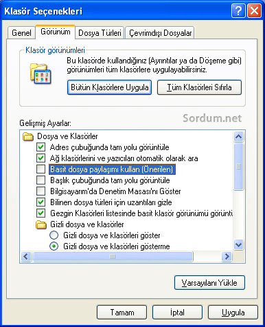 basit dosya paylaşımını kullan