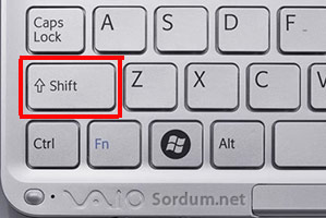 Shift tuşu