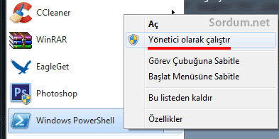 Powershell yonetici olarak_calistir