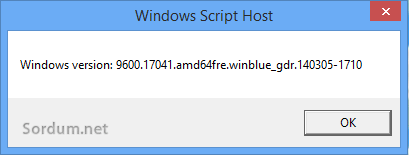 win 8.1version numarası