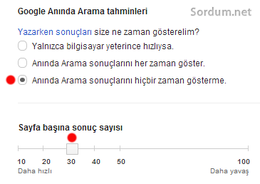 Arama sonuç sayısı