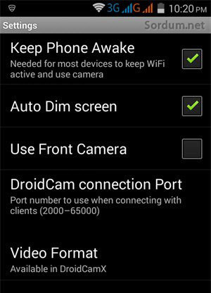 droidcam ayarlari droidcam ayarlari
