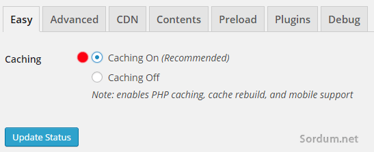 enable caching