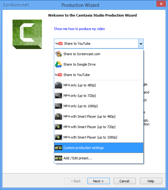 camtasia custom production