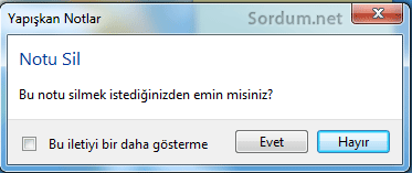 Sticky silme iletisi