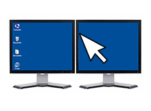 Dual monitörde fare imleci takılıyor