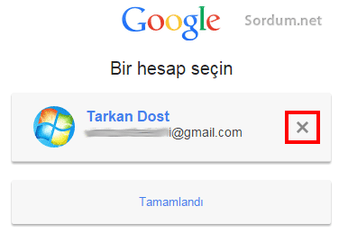 Gmailde farkli emailgirişi