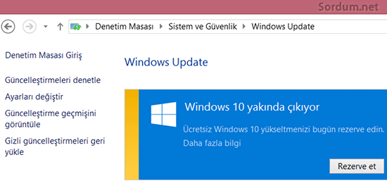 Windows 10 u satın al uyarısını kaldıralım