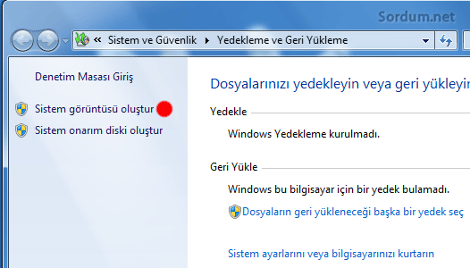 sistem goruntusu alalım