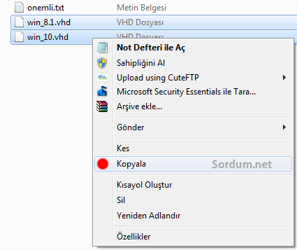 vhd leri yedekle
