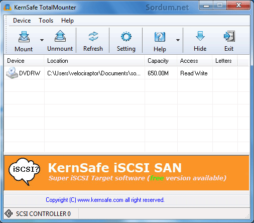 sanal cd oluşturma son aşama