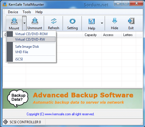 virtual cd oluşturma