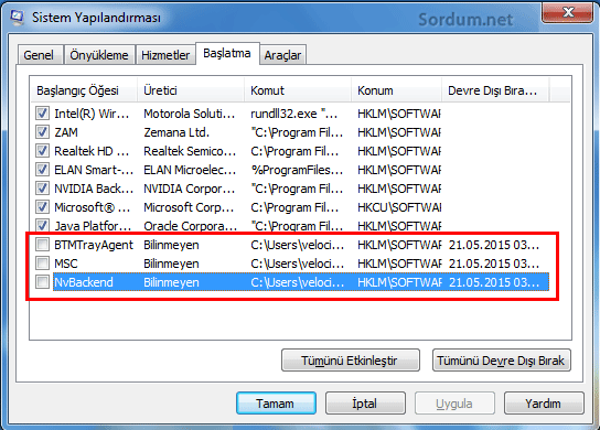 Sistem yapılandırma