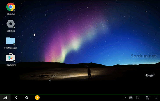 Remix OS arayüzü
