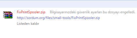 chrome ile indirme engellendi