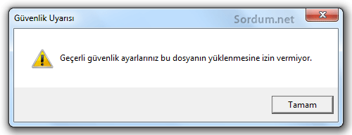 internet explorer ile download yapılamıyor