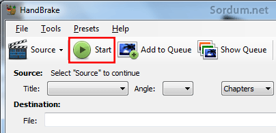 Handbrake start butonu