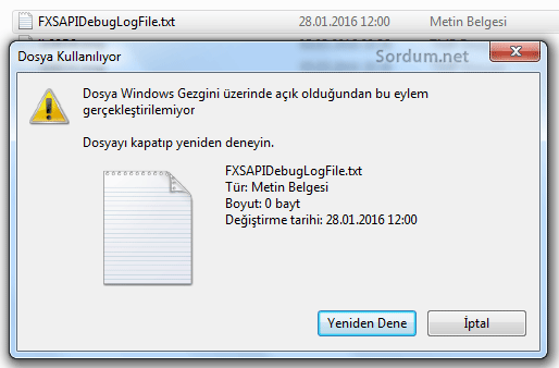 fxsapidebuglogfile silinmiyor