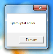 islem iptal onayı
