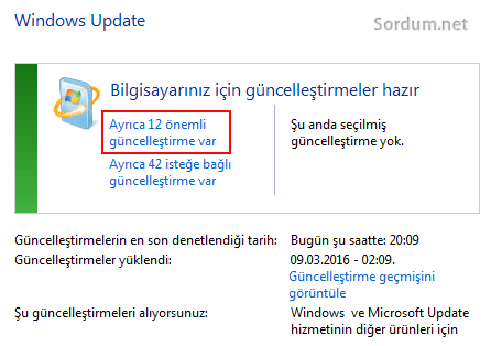 Önemli güncelleştirmeler