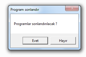 program sonlandır