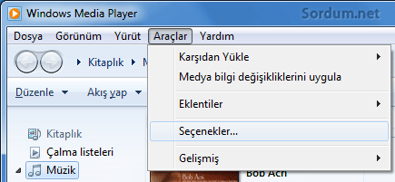 araçlar seçenekler araçlar seçenekler