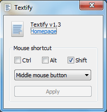 textify arayüzü