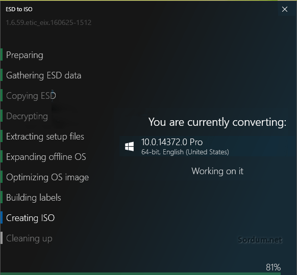 Esd to iso ile convert