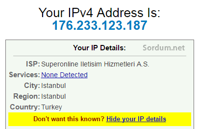 ip adresim