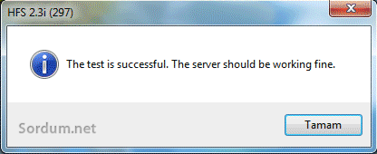 test başarılı