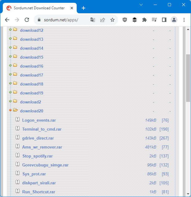 dscript php download counter