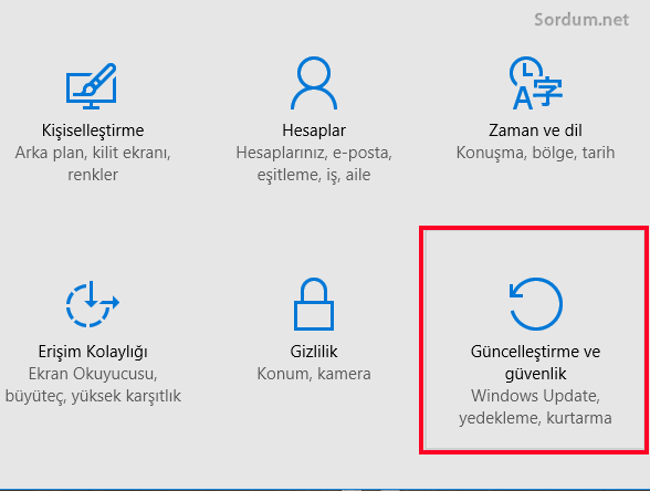 Güncelleştirme ve güvenlik