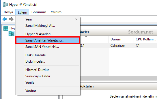 Sanal anahtar yöneticisi