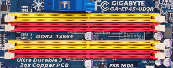 Dual channel ddr2 bellek slotları