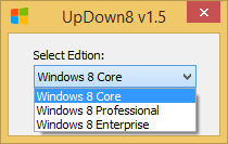 Windows versionunu düşür veya yükselt