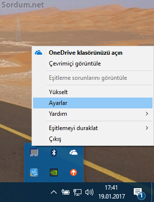 Onedrive ayarlar