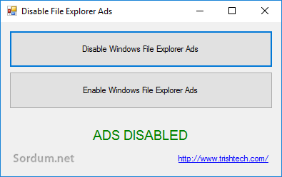 Windows 10 File explorer ads