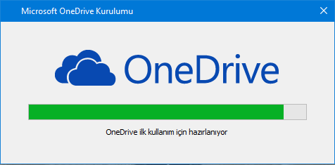Onedrive hazırlanıyor