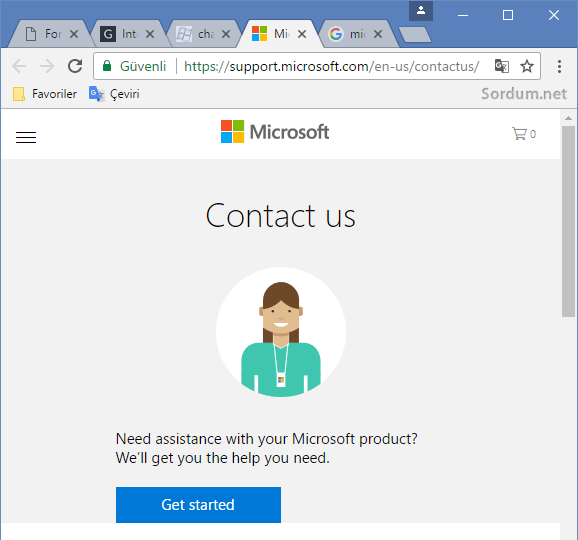 Microsoft ile chat yapma