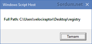 vbs de klasör yolu