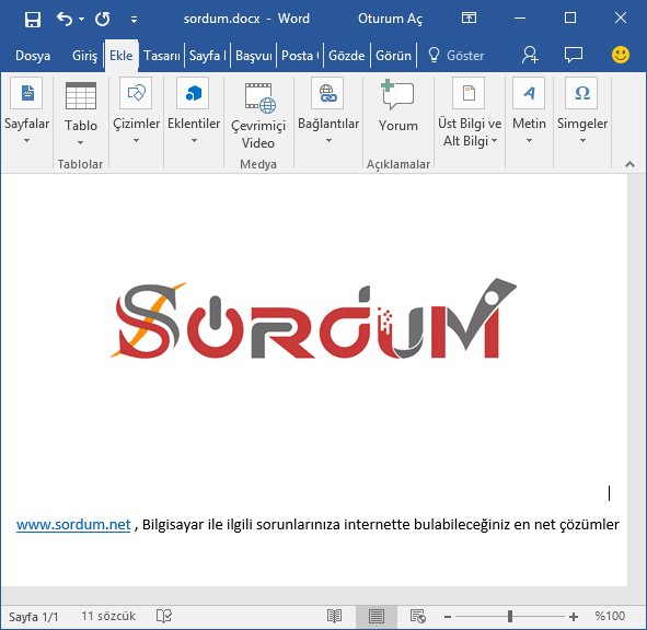 Ms word eski resim