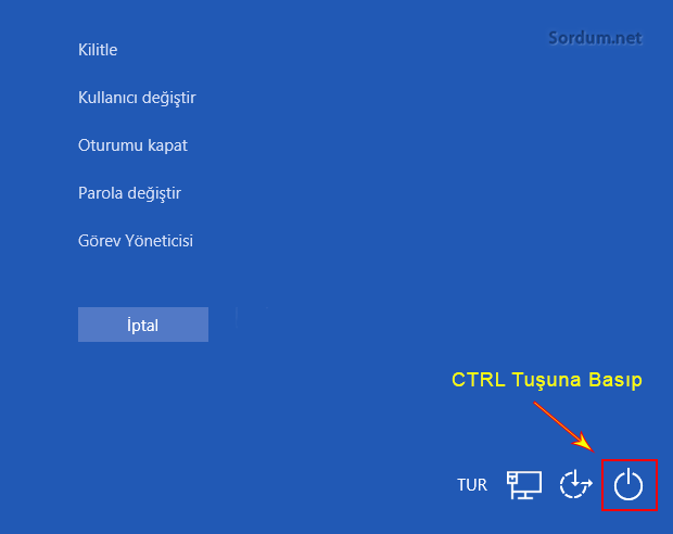 ctrl-alt-del ekranı