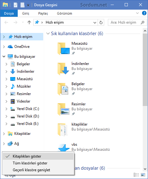 Kitaplıkları göster
