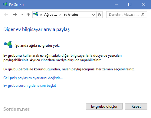 Ev grubunu terket