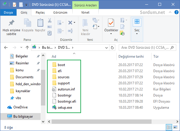 Windows kurulum dosyaları Windows kurulum dosyaları