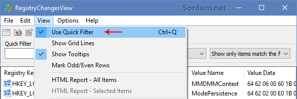 Use Quick Filter