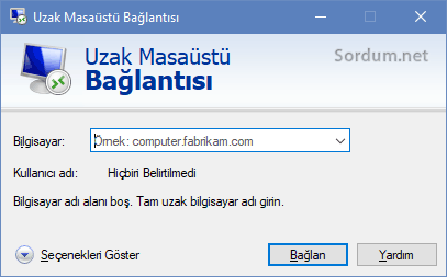 Uzak masaüstü bağlantısı