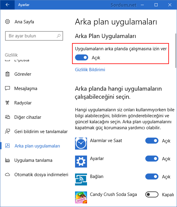 Akaplanda Uygulamalar çalışmasın