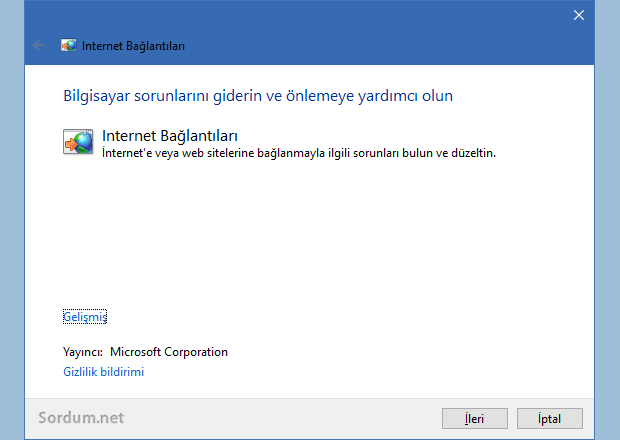 İnternet bağlantı sorunları