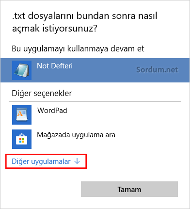 Diğer uygulamalar